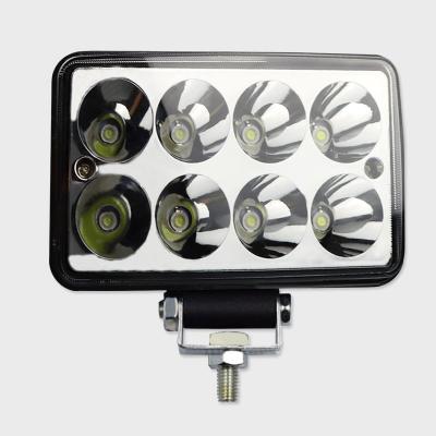 China Aviation Aluminum 6063 Automotive Lighting System 4 inch 8 LED 24W LED Waterproof Work Flow IP67 Imitation Lamp Beads Light for sale