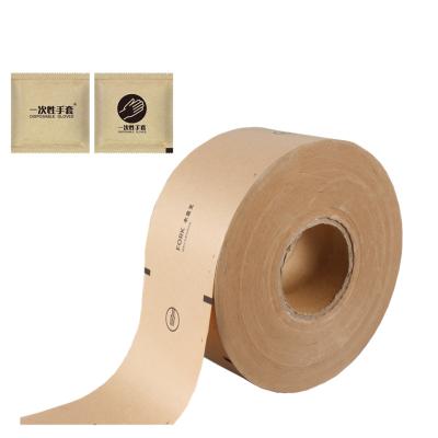 China Recyclable hot sale brown pe coated paper roll for packing disposable gloves for sale