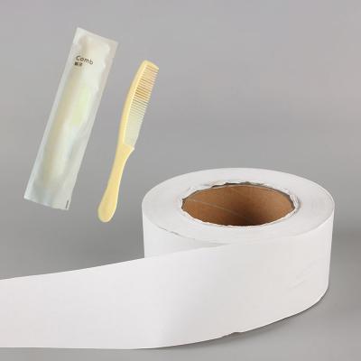 China Recyclable White Brown Kraft Wrapping Paper Roll For Comb Etc. hotel soap toothbrush toothpaste tube for sale