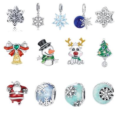 China TRENDY Ale 925 Sterling Silver Santa Claus from Thailand factory customization Christmas gift compatible with Pandora charms for lady for sale