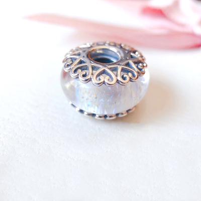 China Wholesale 925 Sterling Silver Fashion DIY Metal Glass Beads Handmade Jewelry Accessories For Lady for sale