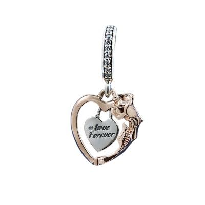 China FASHIONABLE Thailand factory customize brand you want silver heart charm jewelry 2022 new 925 compatible with 925 pendant for women for sale