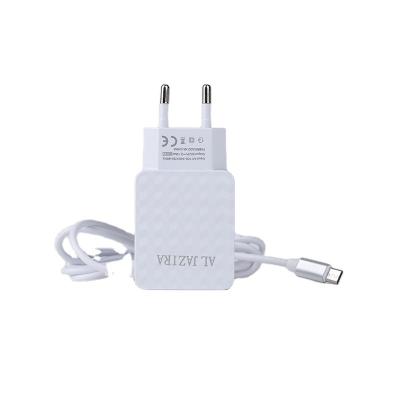 China Cheap price portable usb 2A travel wall dual port mobile phone charger with cable for mobile phone for sale