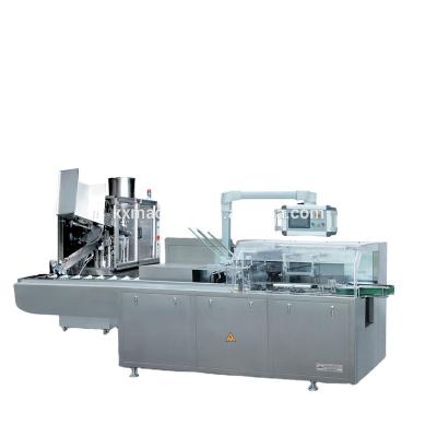 China automatic beverage box packaging machine for tube package in carton box for sale