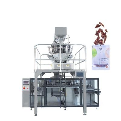 China Food Automatic Coconut Jerky Pouch Packaging Stand Up Zipper Bag Filling And Sealing Machine for sale