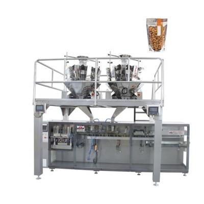 China Automatic Food Almond Dried Fruit Stand Up Pouch Ziplock Bag Packing Machine With Multiheads Weighing for sale