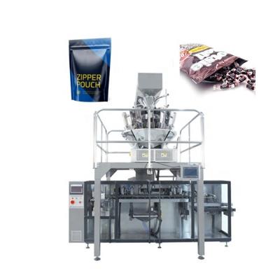 China Automatic Food Chocolate Candy Stand Up Pouch Packing Multiheads Weigher Premade Bag Packaging Machine for sale