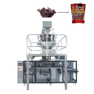 China Multifunctional Premade Automatic Standup Bag Zipper Pouch Doypack Food Jerky Packaging Machine for sale