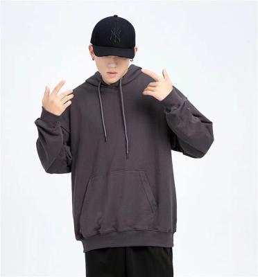 China Cotton Autumn Cotton Plain Thick Loose Plus Size Mens Hoodies Sweatshirts for sale