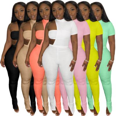 China New Fashionable Women Breathable High Waist Legging Long Pants Set Slim Clothing Three Piece Set for sale