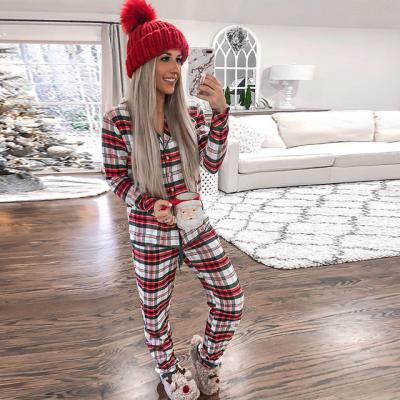 China Breathable Custom Women Long Sleeve Christmas Pajamas Family Christmas Pajamas Sets for sale