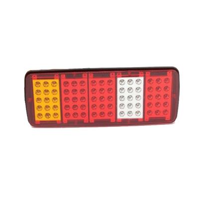 China plastic lens & 24v multifunctional red+amber+white iron plate led tail light for heavy duty benz truck trailer for sale