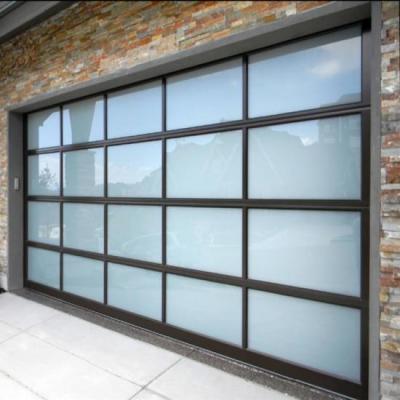 China TOMA anti-theft various color for sectional garage door aluminum glass garage door à venda