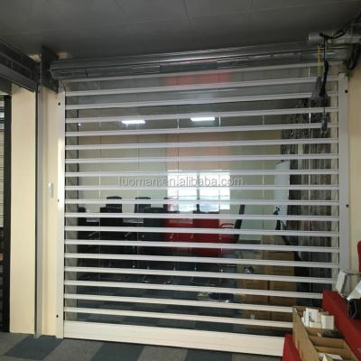 China TOMA Modern Commercial Transparent Roller Shutter Door Electric Rolling Shutter Door for sale