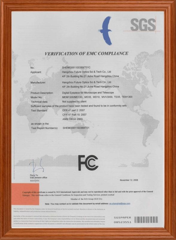 FCC - Hangzhou Future Optics Sci & Tech Co., Ltd.