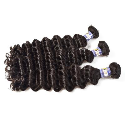 China 100% Meche, Raw Indian Deep Curly Wavy Fashion Natura Hair Wavy Hair, Deep Wavy Hair Bundles Dark Blue Hair Extensions for sale