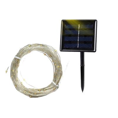 China Solar led light outdoor solar lamp 30M Solar Panel LED String Fairy Light With Stake Waterproof Garden For Christmas Patio Backyard Lawn Halloween Holiday Lighting for sale