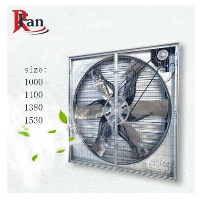 China Building Material Shops High Wind 3 Phase Metal Booster Industrial Ventilation Push Pull Type AC Square Box Negative Axial Exhaust Fan With Louver for sale