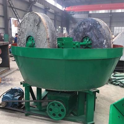 China High Quality Wet Pan Mill Ore Grinding Production Line For Sale 2023 Factory Price Rock Stone Grinding Gold 1200 Wet Pan Grinding Mill for sale