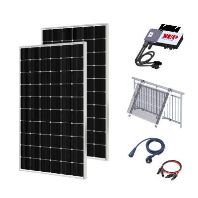 China EU Germany VDE 600W Home Balcony Grid Tied Micro Inverter Solar System With APP Monitoring Bracket Easy To Install Balkonkraftwerk for sale