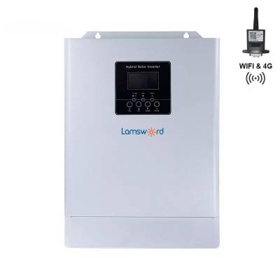 China Lamsword High Cost Performance Off Grid Pure Sine Wave Solar Inverter 48v To 110v 3kw 3000watt For Home Available WiFi Control 448mmx295mmx105mm for sale