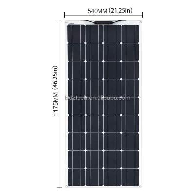 China Factory selling semi flexible solar panel 300w 200w 100w ETFE PET flexible panels for caravan, boat, motorhome and cabin house 125mmx125mm for sale