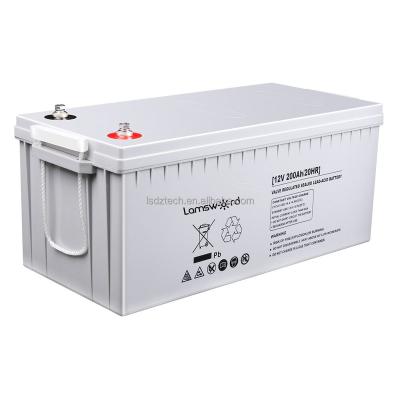 China Good quality Lamsword gel battery 12v 300ah 200ah lead acid battery for solar panel battery installation 484*241*171mm for sale