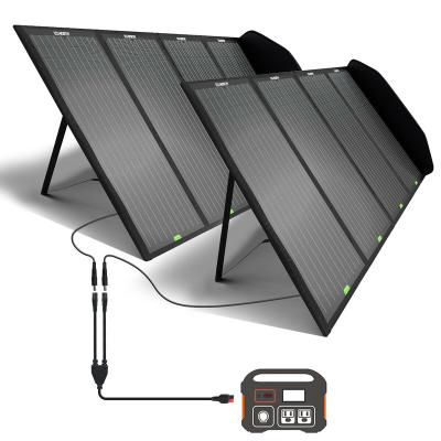 China Lamsword Best Price 200W 18V Portable DC Solar Panel Foldable Solar Panel Kit with MC-4 Output Waterproof Fabric 158.75mmx158.75mm Foldable for sale