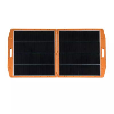 China Factory Direct Sale Solar Panel Mono Glass Clapboard Clip Bag 120W Folding Solar Panel Outdoor Folding Solar Pile 125mmx125mm for sale