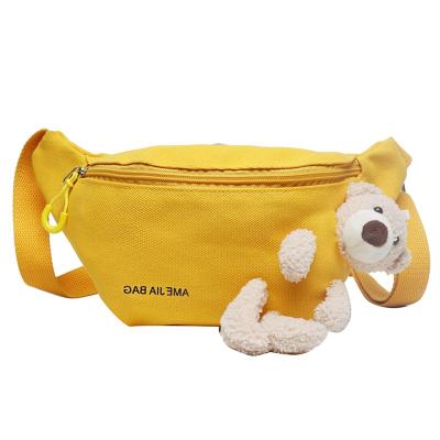 China Water Proof Cute Bear Messenger Bag Fashion Cartoon Animals Support Decoration Waist Bag For Girl Women Canvas Shoulder Bags for sale