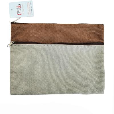 China Fashion Travel Bag Large Capacity Double Zipper Portable Stitching Cosmetic Bag And Durable Canvas for sale