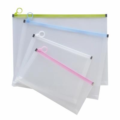 China Eco-friendly Material Frosted PP Colors Plastic Notebook File Folder A4 A5 A6 A7 Clip Folder Document Plastic Bags for sale