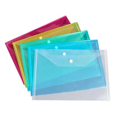 China Good PP Material A4 Waterproof Plastic Document Envelope Folder Wallets With Snap Button Closure for sale