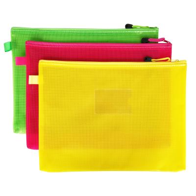 China Custom Cube Pocket Pen Document Folder Clear PVC Zipper Bag Water-friendly Material With Stereo 1.5cm for sale