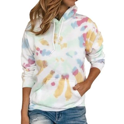 China Anti-wrinkle plus size customize fashion tie dye women's hoodies and sweatshirts for woman for sale