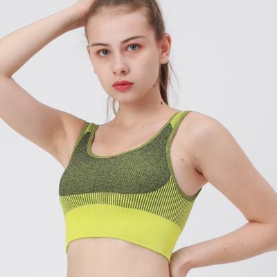 China Quick-Drying Breathable Seamless Fitness Yoga Sports Bra Custom Women's INS Shockproof Running Sports Bar for sale