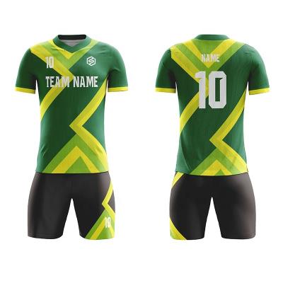 China Sets Custom Sublimated Football Team Jerseys Football Training Kits Soccer Uniforms OEM for sale