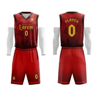 China Breathable Custom Sublimation Basketball Sports Training Kits Basketball Tank Top Set Basketball Wear Uniforms for sale