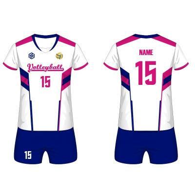 China Best Selling Favorable Wholesale Custom Volleyball Jersey Kits Wholesale Custom Prices 100% Sublimated Polyester Volleyball Uniform for sale