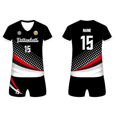 China 100% Polyester Sportswear Full Sublimated Volleyball Kits Uniforms Custom Volleyball Apparel for sale