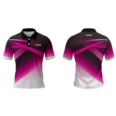 China Custom QUICK DRY 100% Polyester Golf Polo T-shirt Sports Design Tennis Badminton Running Polo T-shirt for sale