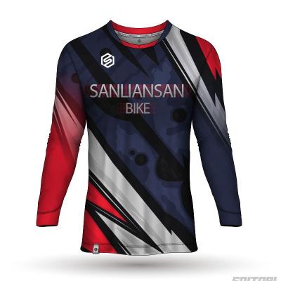 China Breathable Sublimated MTB Custom Bike Long Shirt Sleeve Breathable Cycling Mens Cycling Tank Top for sale