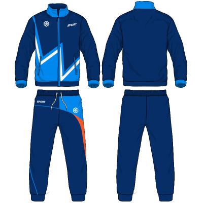 China Breathable Custom Make Best Quality Sports Zipper Jacket Running Sublimation Soccer Tracksuit And Pants Workout Tracksuit For Man for sale