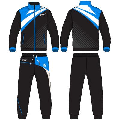 China Breathable 100% Free Design Sublimation Gym Mens Tracksuit Custom Polyester Football Tracksuit Sportswear for sale