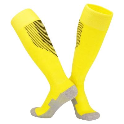 China Breathable Kids& Adult Spandex Football Boots High Stockings Unisex Knee High Soccer Socks for sale