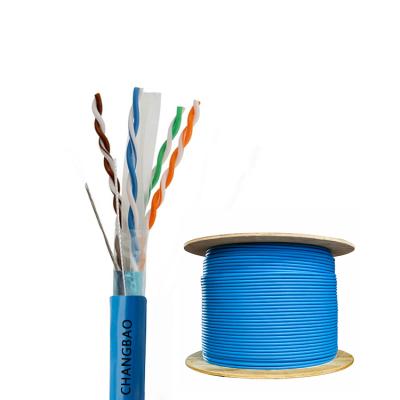 China PVC ftp cat6 network ethernet data cable lan cable/A.W.G. 0.57mm of LSZ H Changbao 23 cat6 for sale