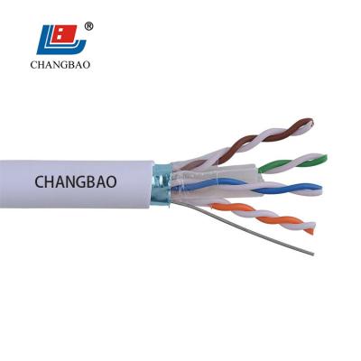 China Networking CHANGBAO the 23awg passTest 4 pair indoor cat 6 ftp cat6 network Ethernet cable 1000ft PVC or LSZH jacket for sale