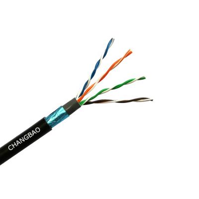 China Ethernet Cat5 Lan Cable LSZH/LLDPE Changbao Cat5e Double Jacket Outdoor Direct Burial Underground Waterproof FTP Cable for sale