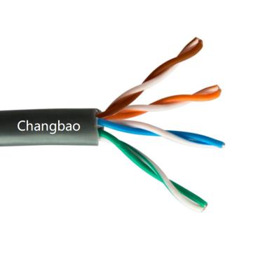 China Solid Bare Copper / 4 Pair TC / CCA Changbao 24AWG Twisted Telephone Cable UTP FTP Cat3 Copper LAN Cable for sale