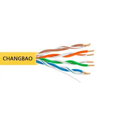 China Lszh 24awg solid bare copper cable utp cat5e indoor single core / CCA CHANGBAO cat5 305M 1000ft for sale